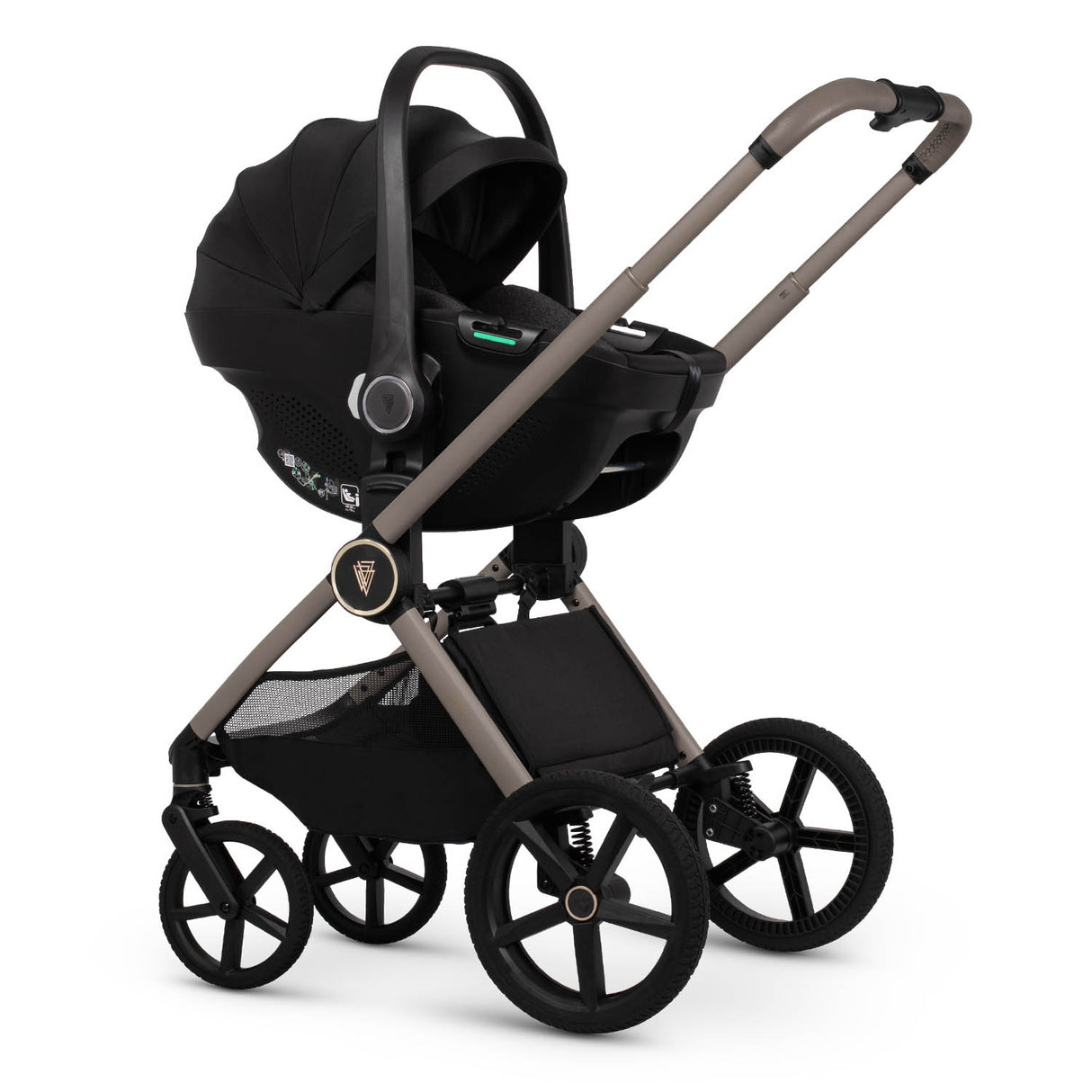 Venicci Upline 3 Comfort 3in1 Tiago Car Seat 360 Bundle - Pebble