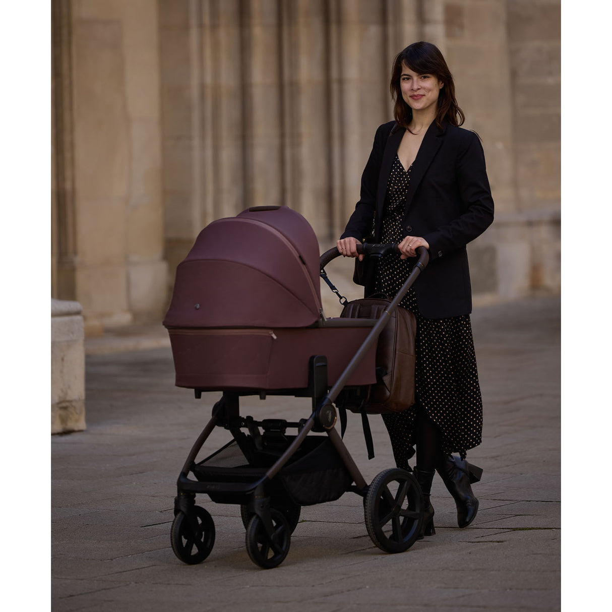 Venicci Upline 2 SE 3-in-1 Tiago + 360 Base Travel System Bundle - Burgundy