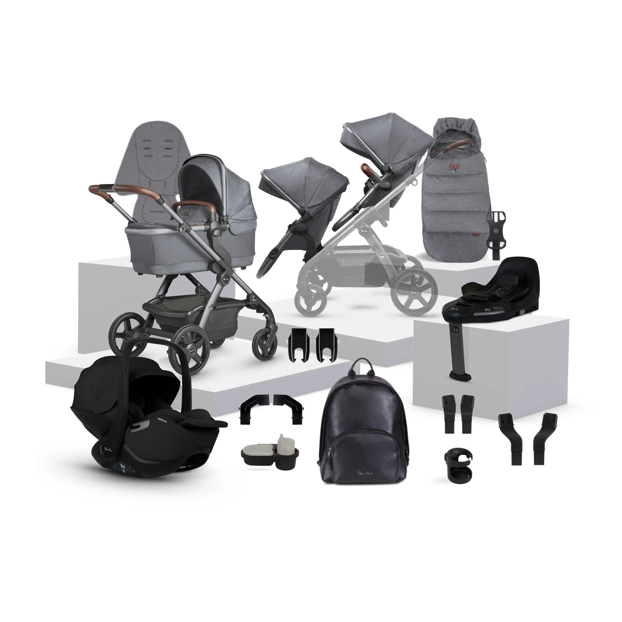 Silver Cross Wave 3 Growing Family + Glide Plus 360 & Base Bundle - Lunar