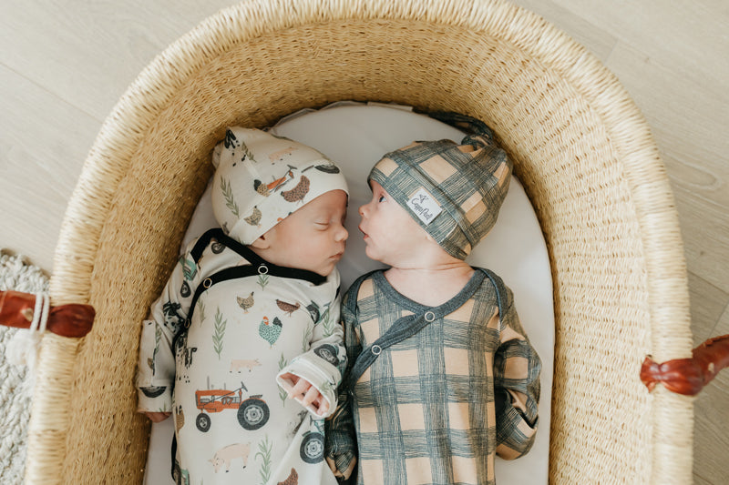 Copper Pearl Top Knot Hat Jo 0-4m