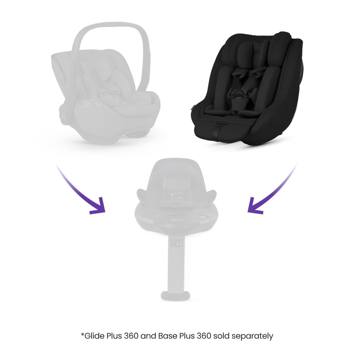 Silver Cross Approach Plus 360 Infant Car Seat - Iconic Black