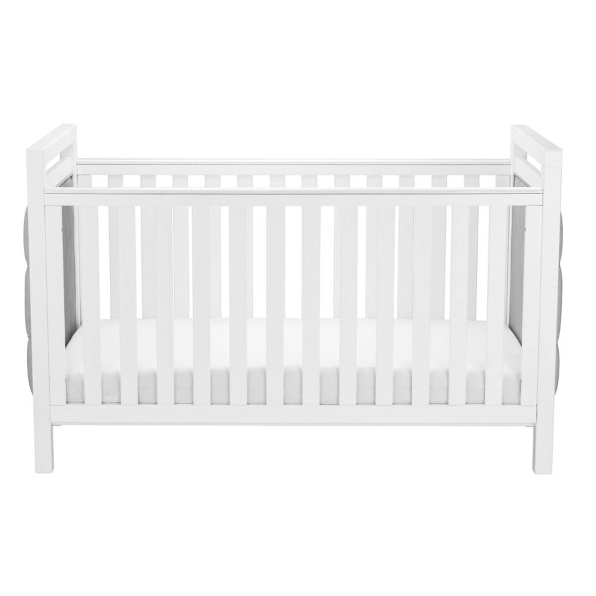 Babymore Velvet Deluxe Cot Bed - White