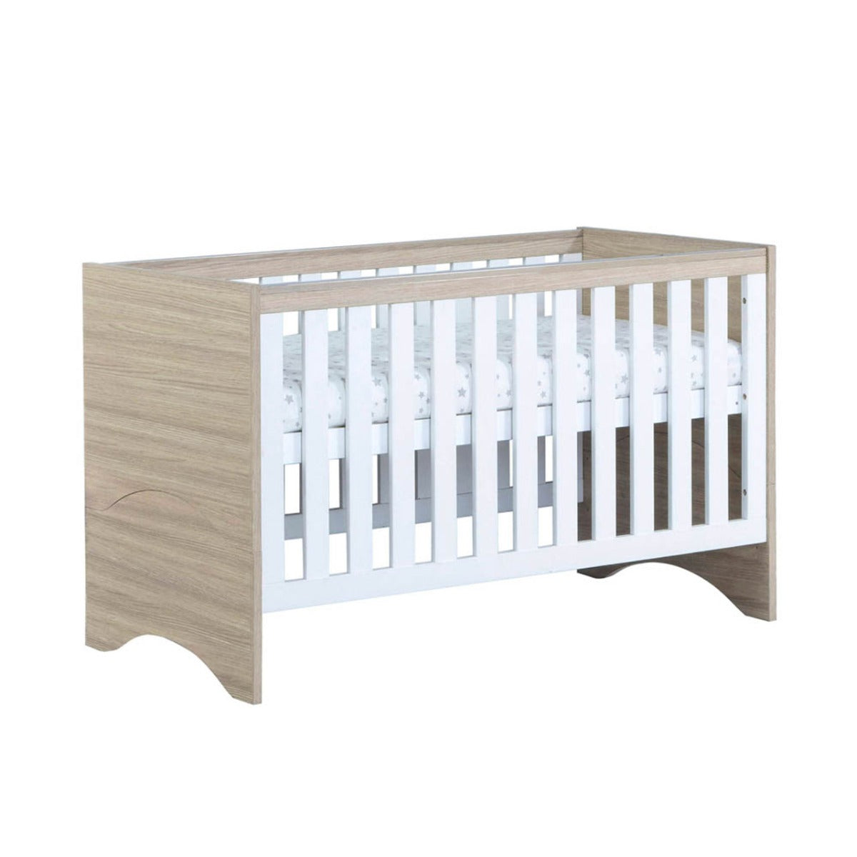 Babymore Veni Cot Bed - Oak White