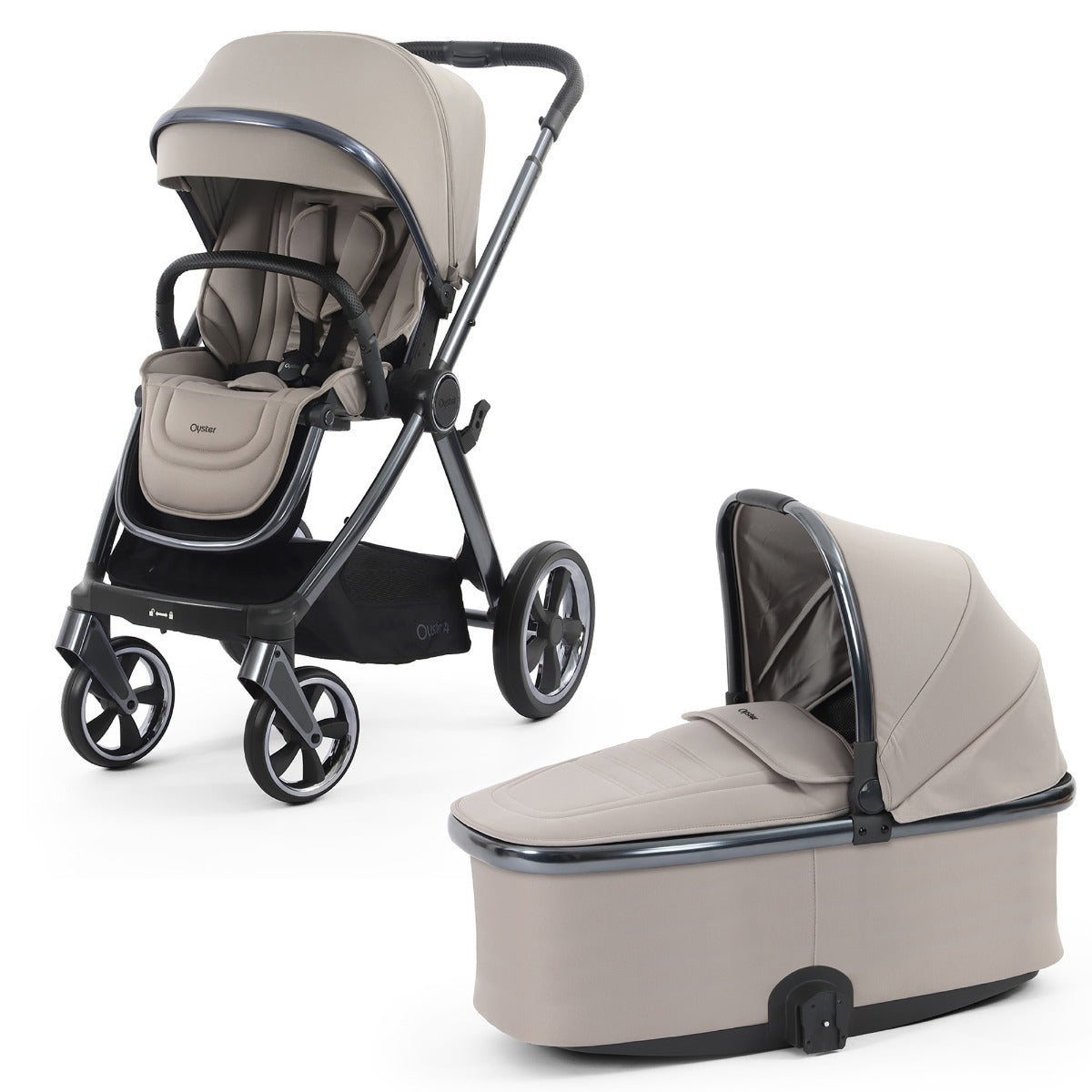 BabyStyle Oyster 4 Essential 5 Piece Maxi-Cosi Cabriofix i-Size Bundle - Stone