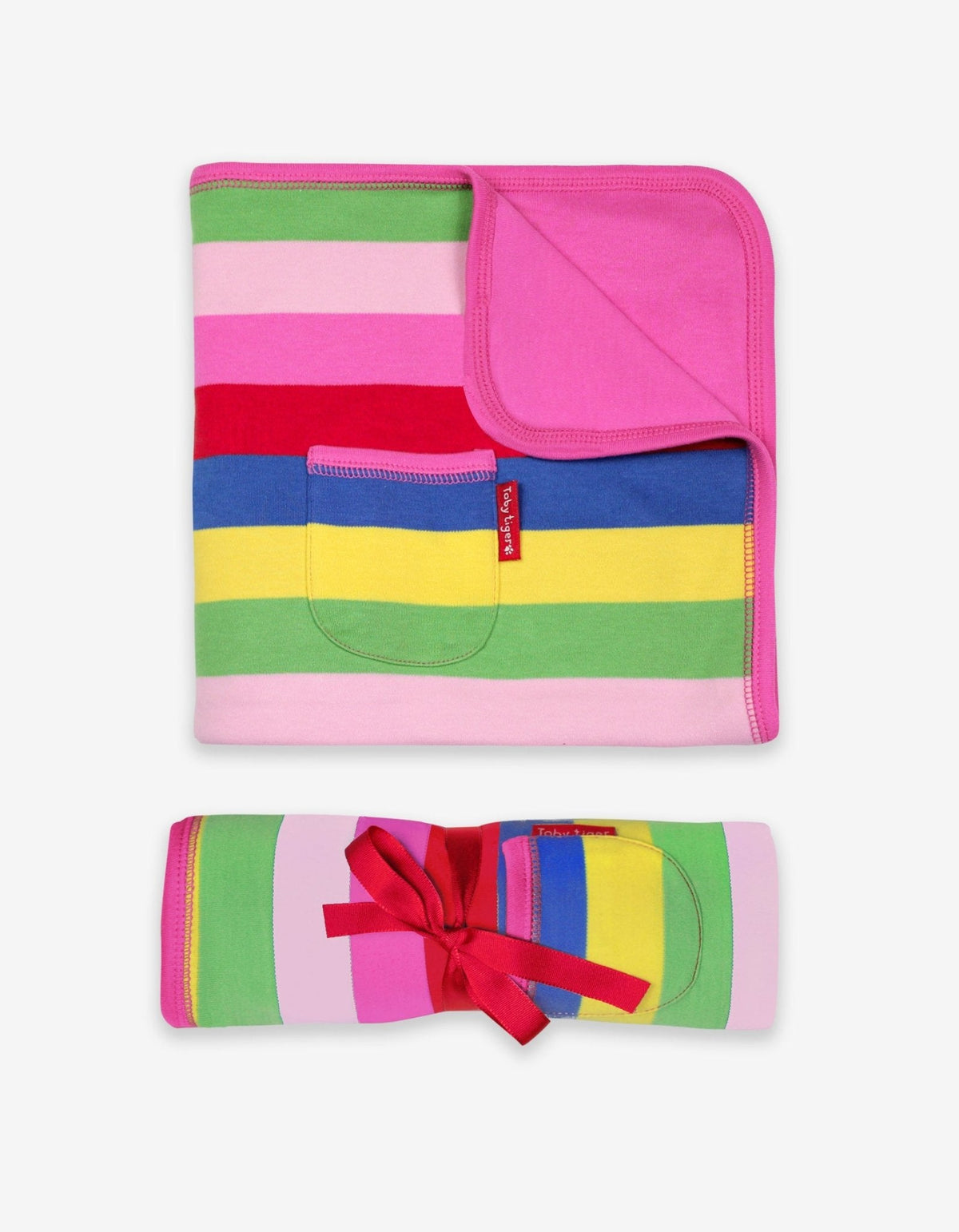 Toby Tiger Organic Girly Stripe Blanket