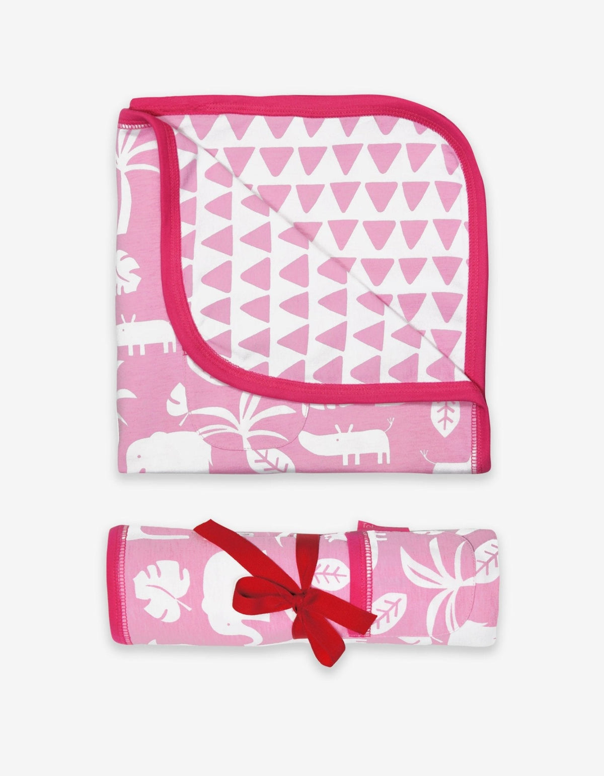Toby Tiger Organic Pink Jungle Blanket