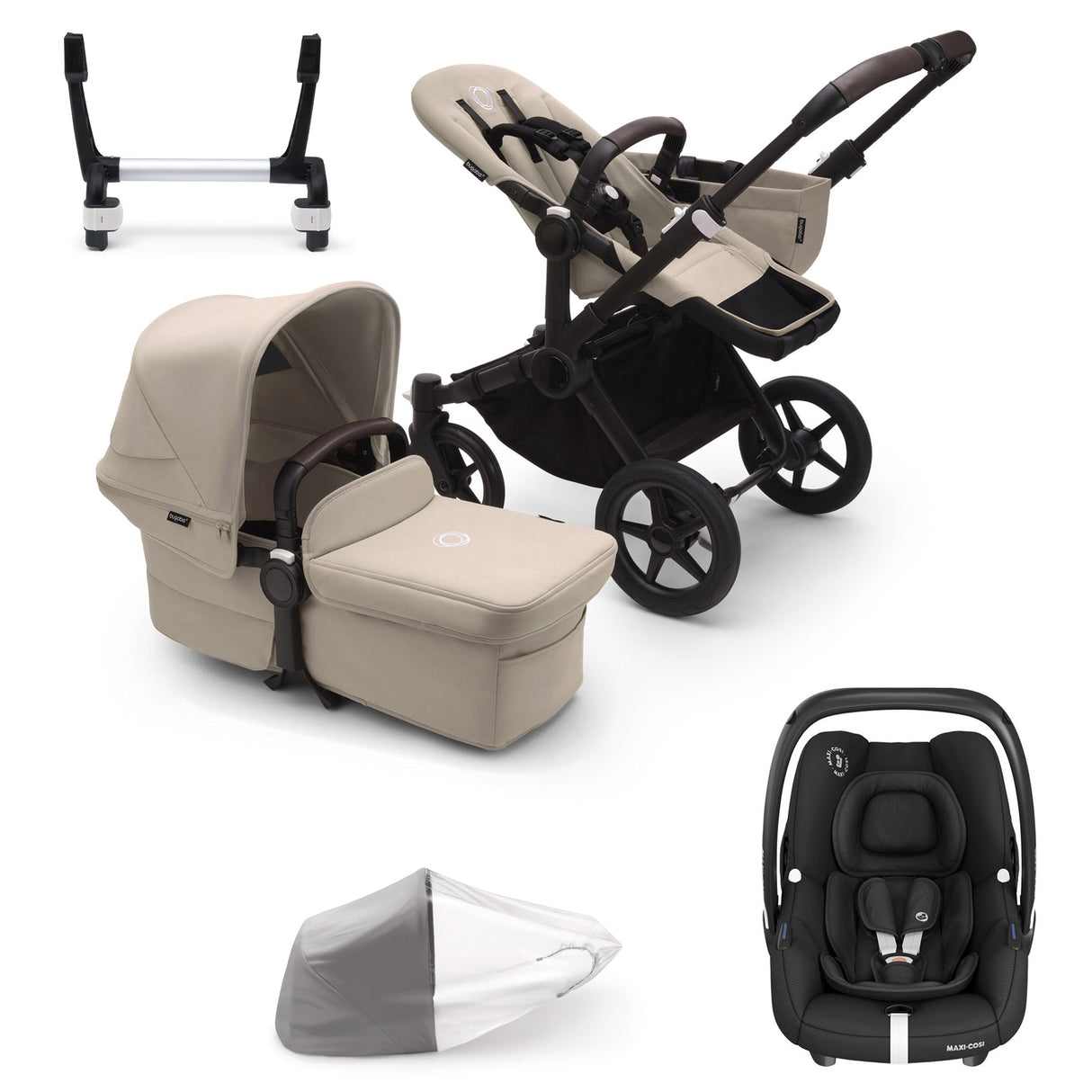 Bugaboo Donkey 5 Mono with Maxi-Cosi Cabriofix iSize Travel System - Desert Taupe
