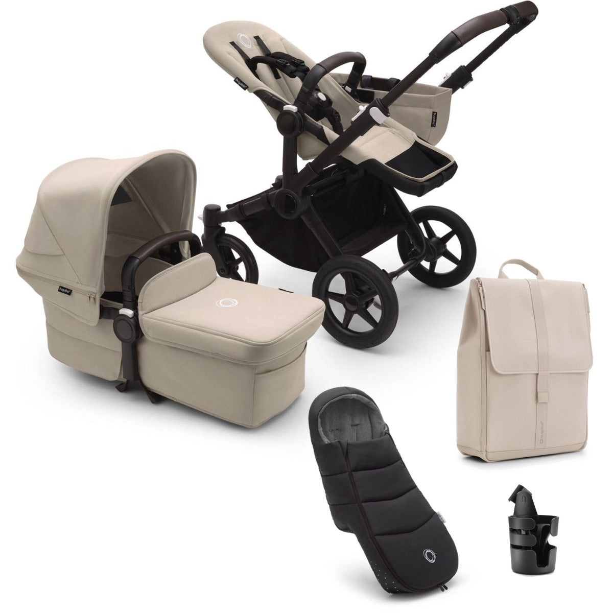 Bugaboo Donkey 5 Mono Ultimate Cybex Cloud T Travel System Bundle - Desert Taupe