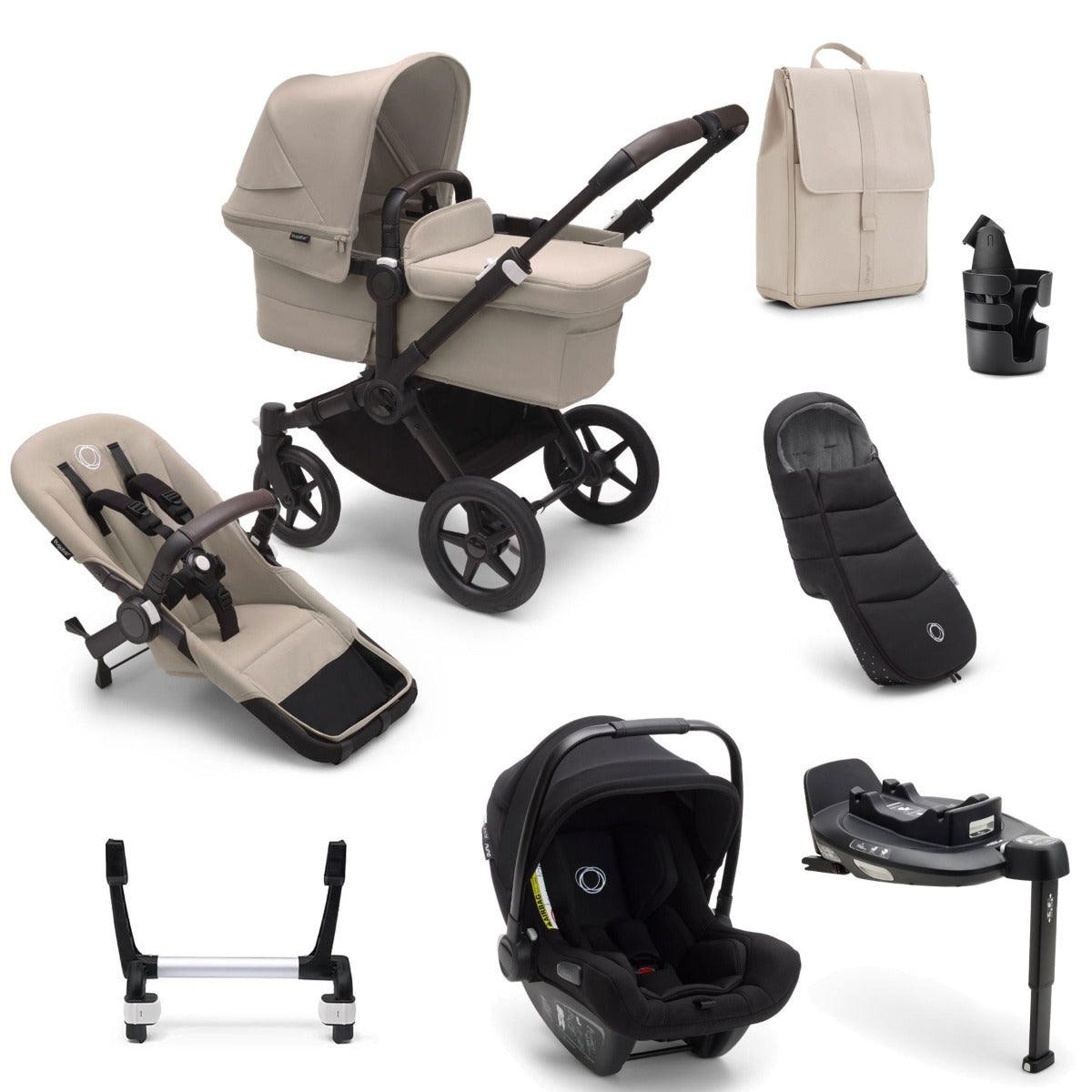 Bugaboo Donkey 5 Mono Ultimate Maxi-Cosi Cabriofix i-Size Travel System Bundle - Desert Taupe