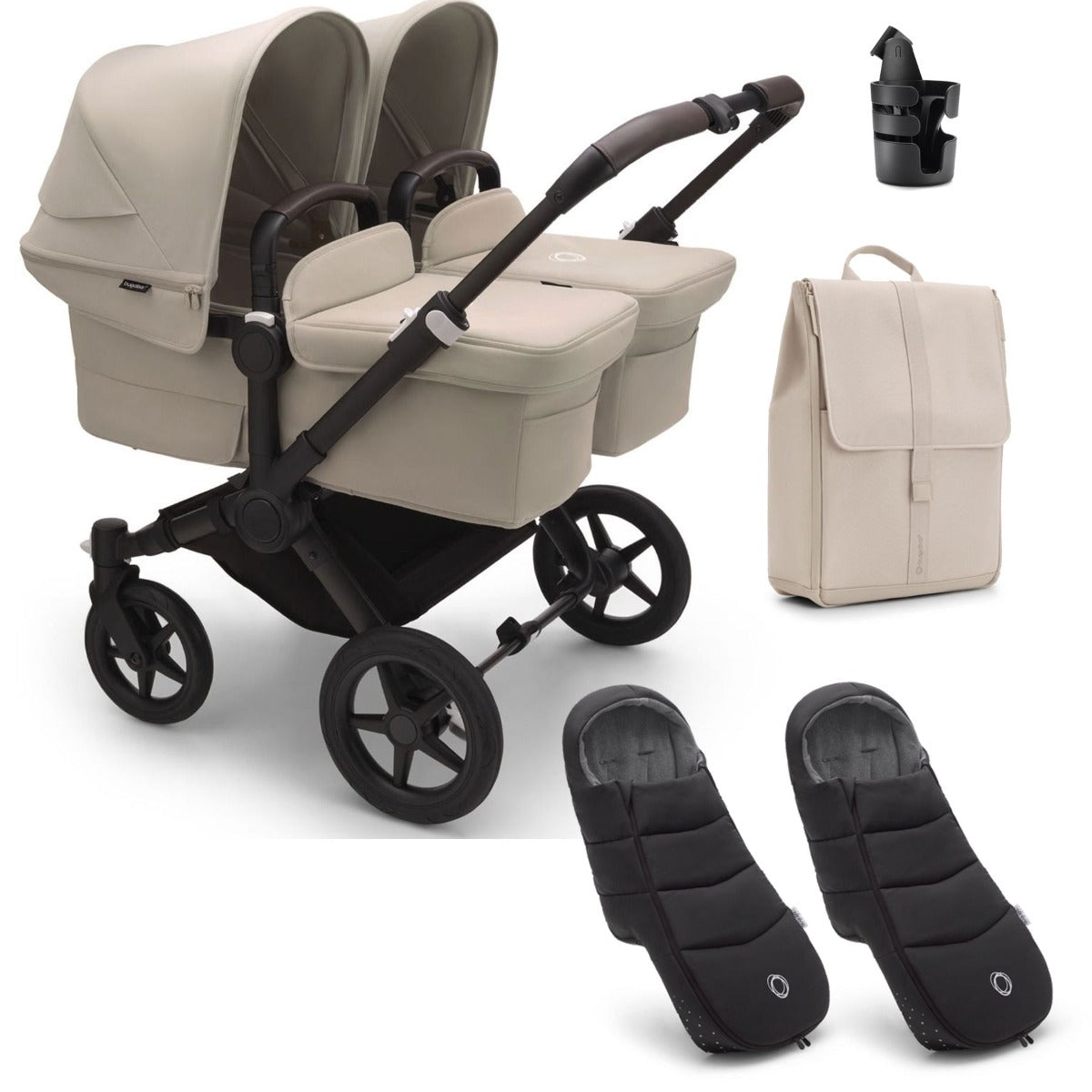 Bugaboo Donkey 5 Twin Essential Bundle - Desert Taupe