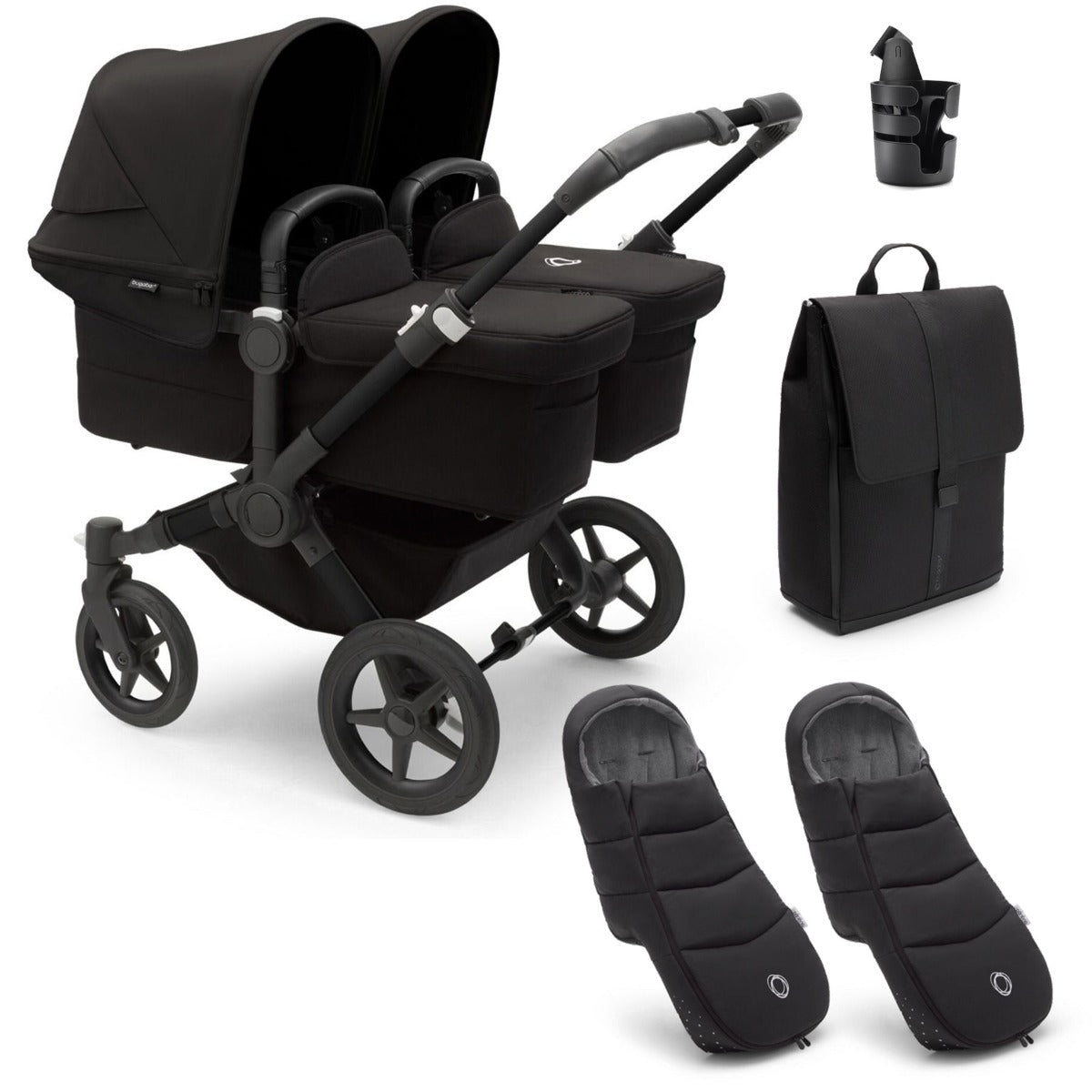 Bugaboo Donkey 5 Twin Essential Bundle - Midnight Black