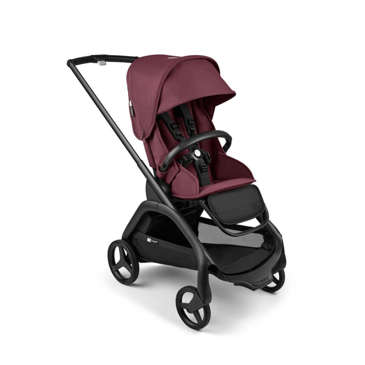 Bugaboo Dragonfly Travel System with Otter 360 + Rotating Isofix Base - Black/Dark Cherry