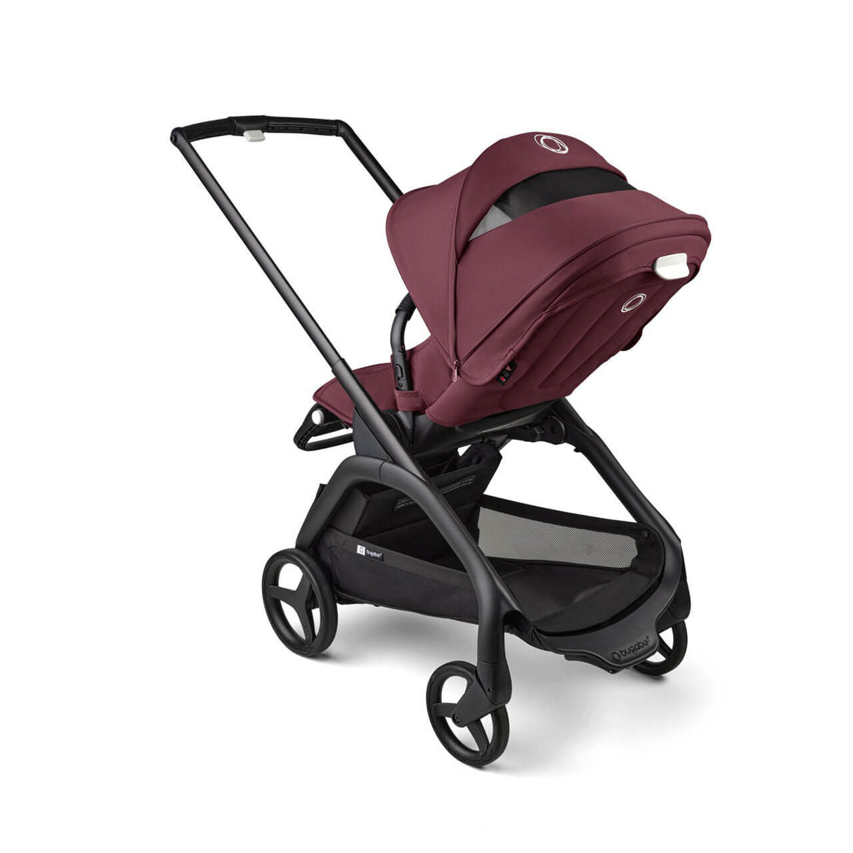 Bugaboo Dragonfly Travel System with Maxi-Cosi Cabriofix i-Size + Isofix Base - Black/Dark Cherry