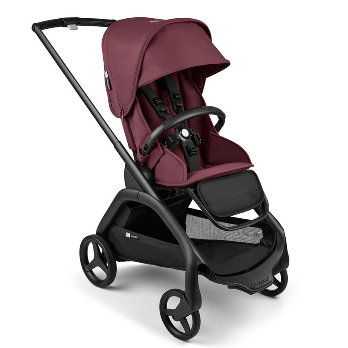 Bugaboo Dragonfly Travel System with Otter 360 + Rotating Isofix Base - Black/Dark Cherry