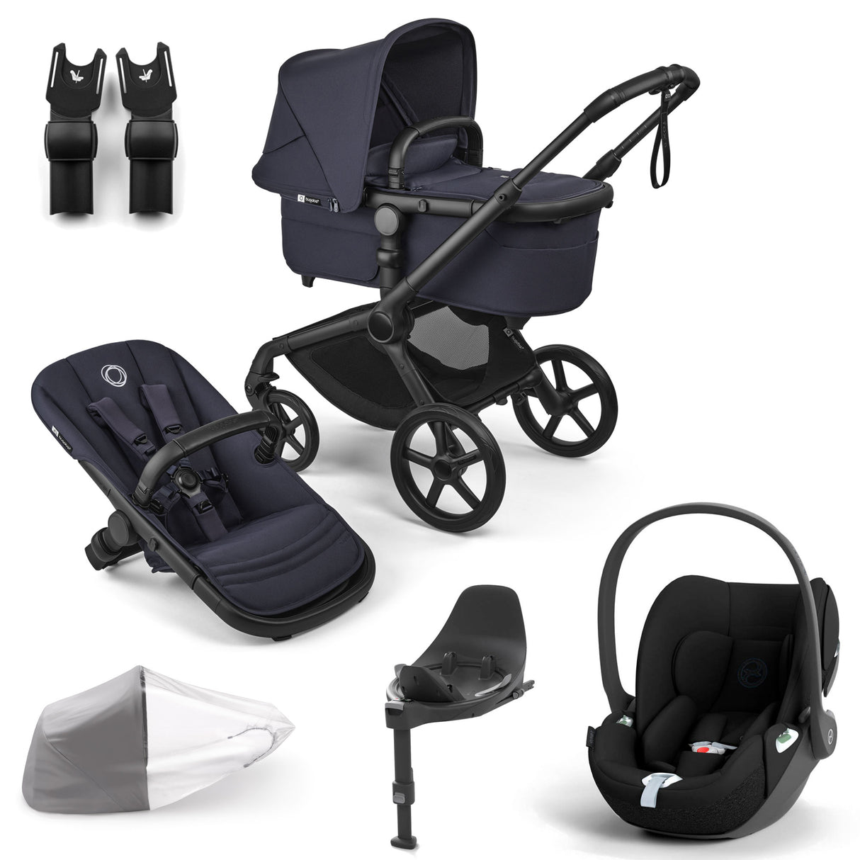 Bugaboo Fox 5 Renew with Cybex Cloud T Travel System Bundle - Deep Indigo