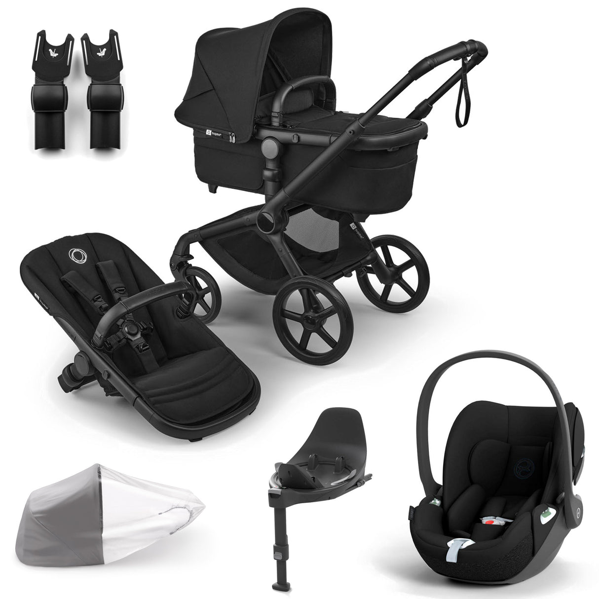 Bugaboo Fox 5 Renew with Cybex Cloud T Travel System Bundle - Heritage Black