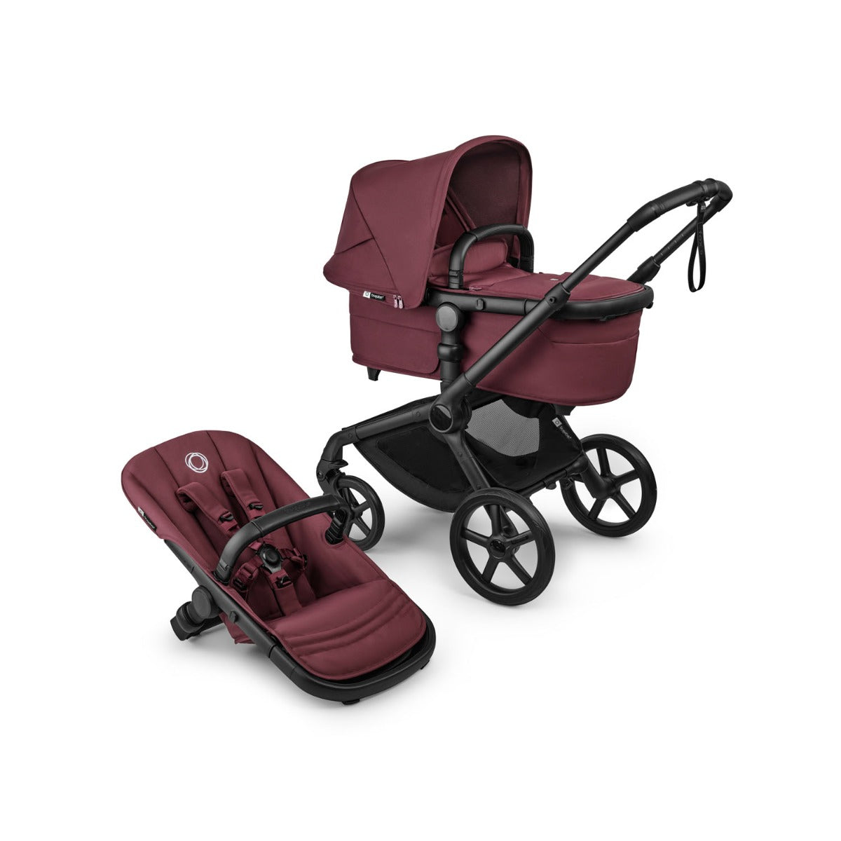 Bugaboo Fox 5 Renew Essential Pushchair Bundle - Dark Cherry