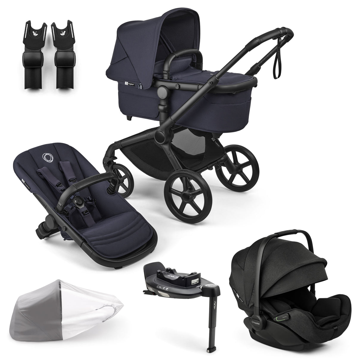 Bugaboo Fox 5 Renew with Otter 360 Travel System Bundle - Deep Indigo