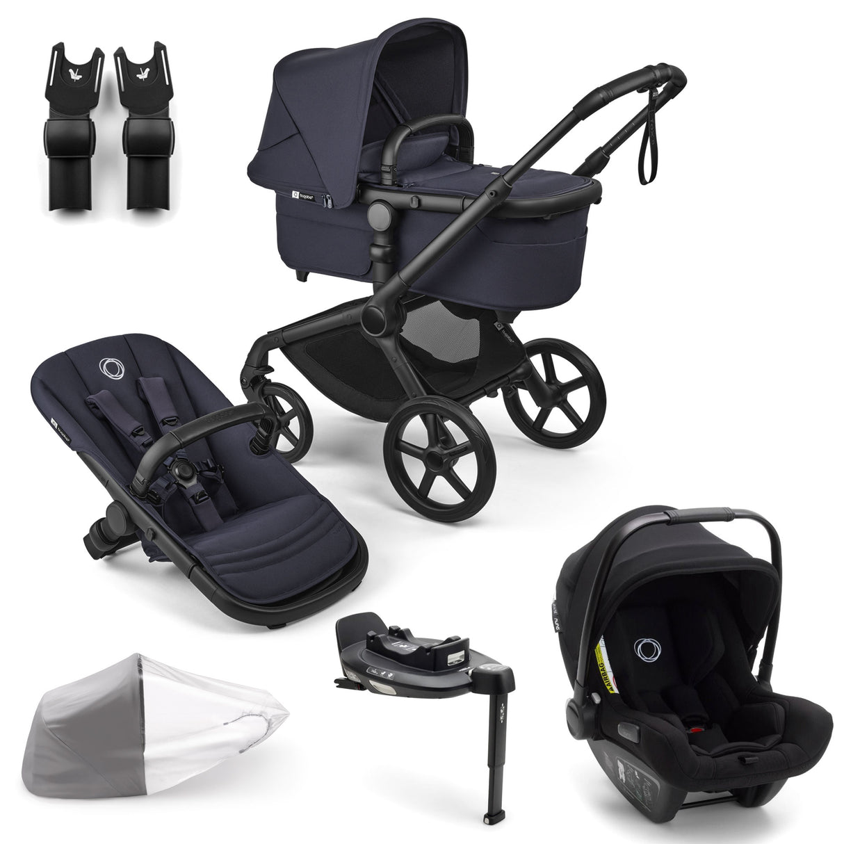 Bugaboo Fox 5 Renew with Turtle Air 360 Travel System Bundle - Deep Indigo