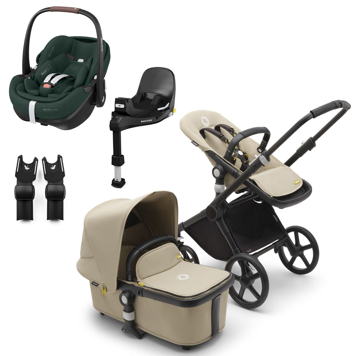 Bugaboo Fox Cub with Maxi-Cosi Pebble 360 Pro2 & Familyfix 360 Pro Base