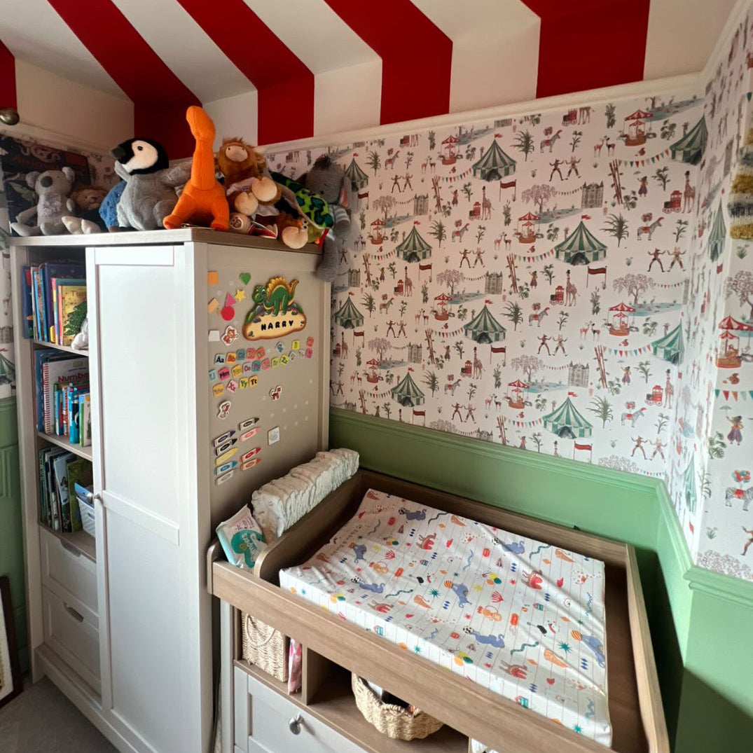 Anti-Roll Wedge Baby Changing Mat - Circus