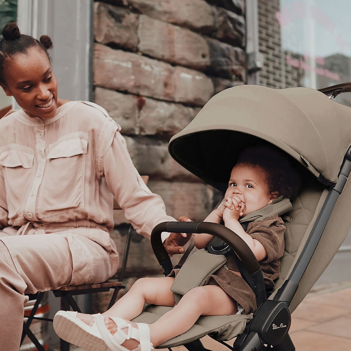 Silver Cross Clic 2 Compact Stroller & Footmuff - Cobble