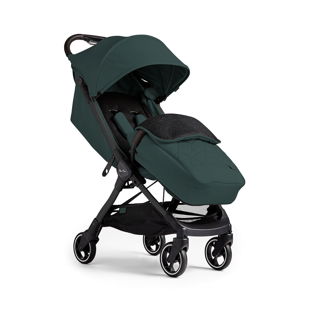 Silver Cross Clic 2 Compact Stroller & Footmuff - Conifer