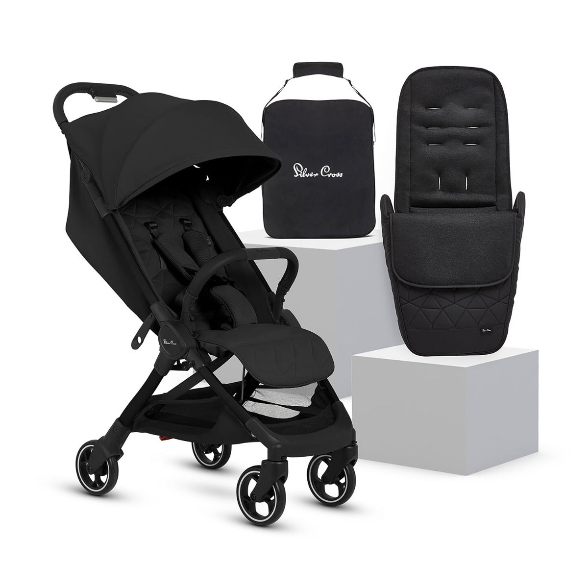 Silver Cross Clic 2 Compact Stroller & Footmuff - Space