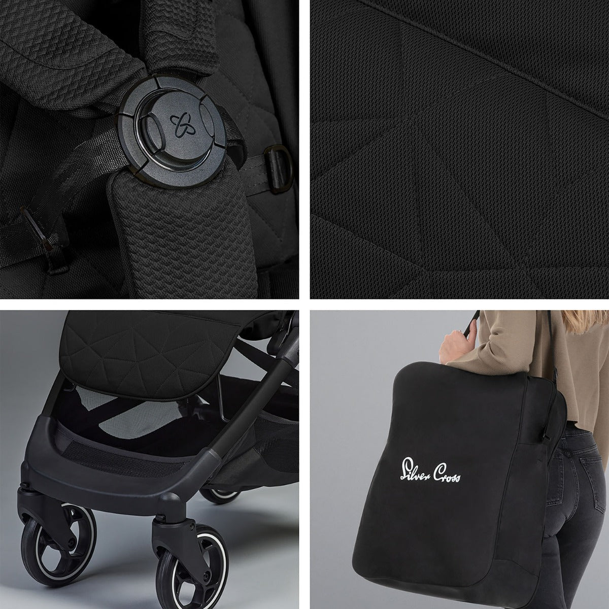 Silver Cross Clic 2 Compact Stroller & Footmuff - Space