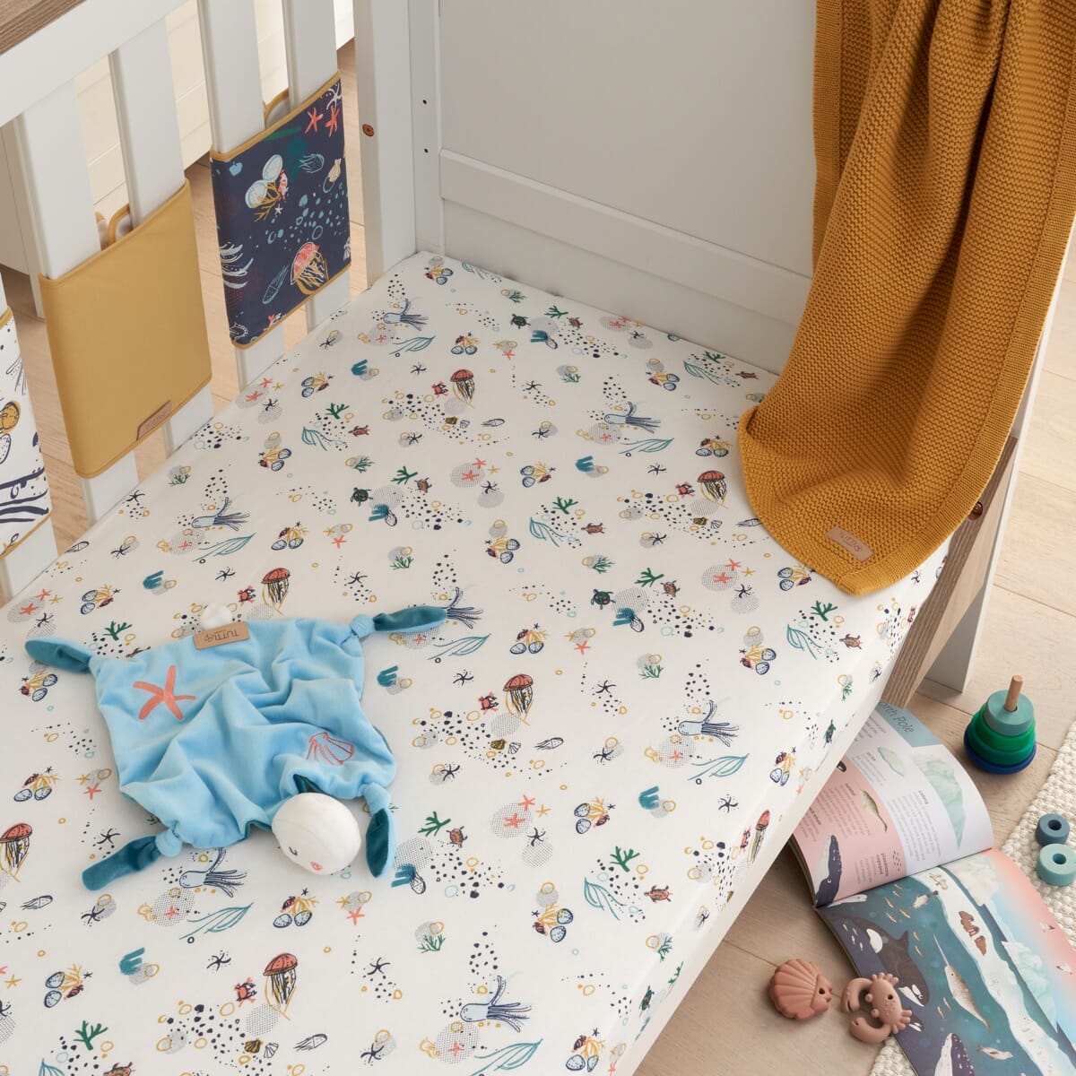 Tutti Bambini Cot Bed Fitted Sheets 2pk - Our Planet