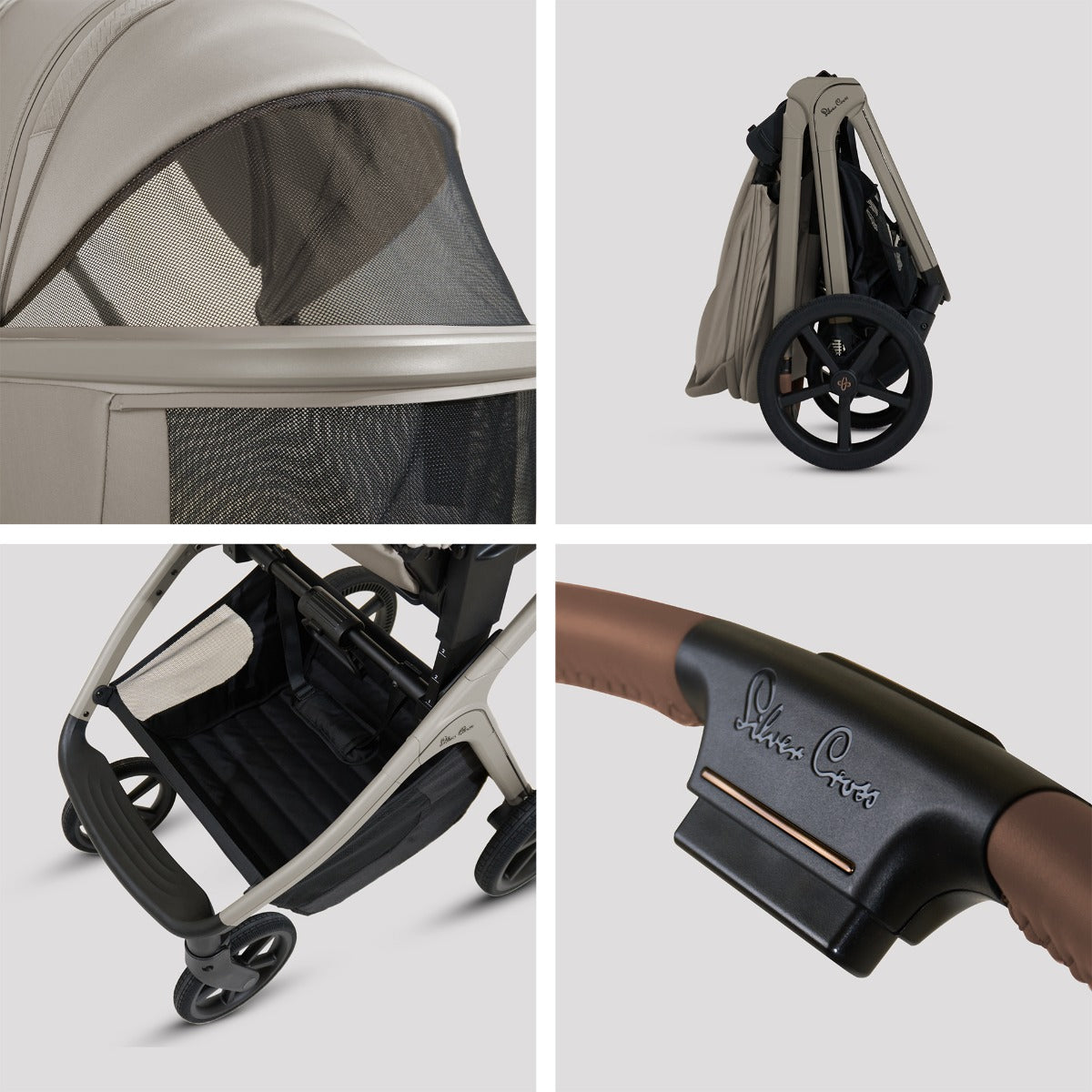 Silver Cross Cove Complete Stroller & Accessory Bundle - Champagne