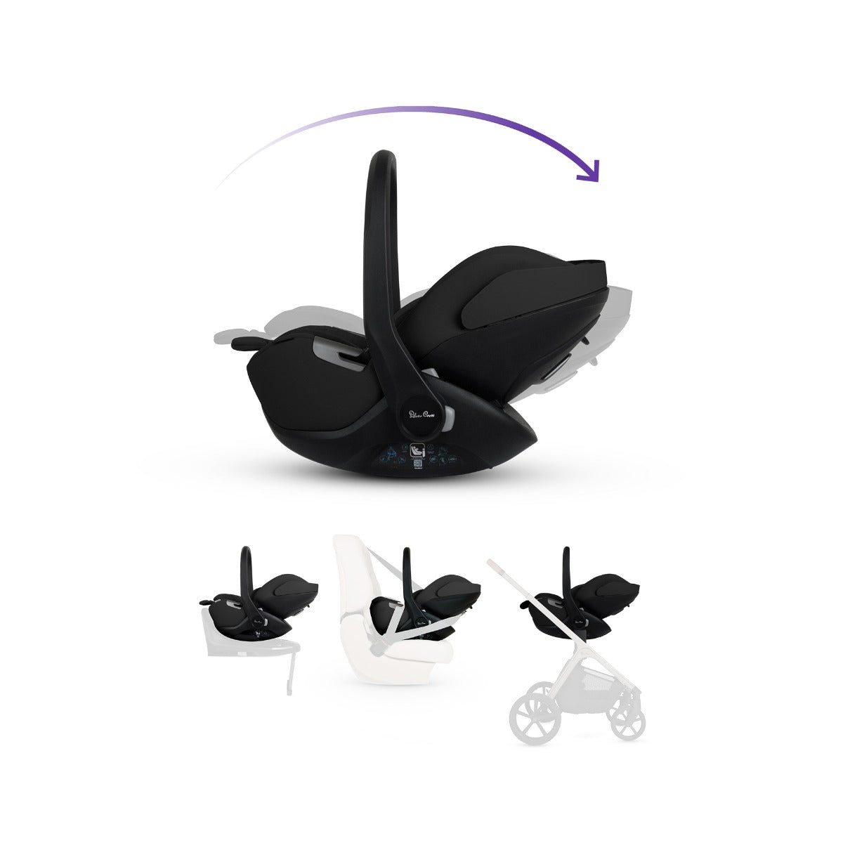 Silver Cross Cove Ultimate 360 Car Seat Bundle - Damson