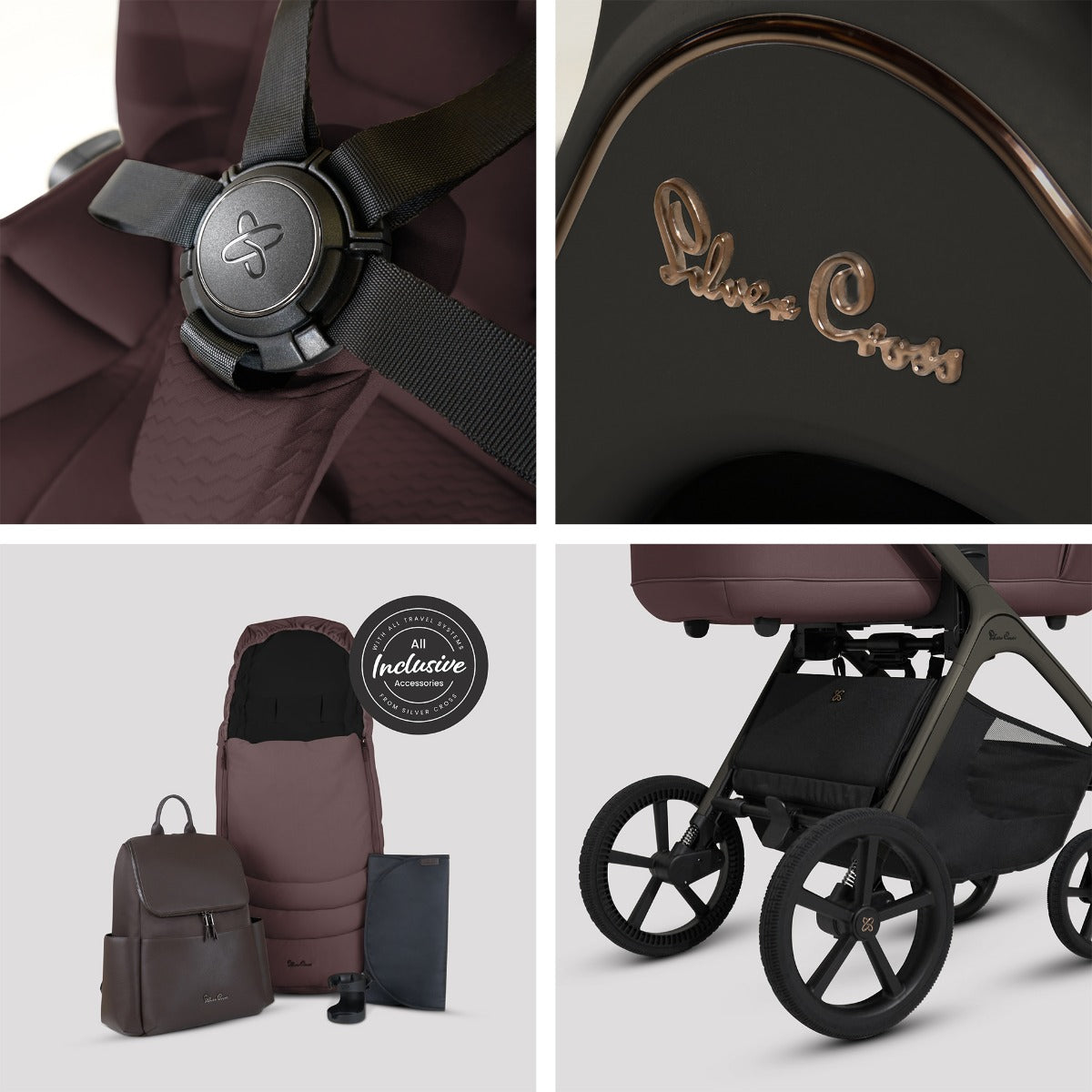 Silver Cross Cove Ultimate Maxi-Cosi Cabriofix i-Size Car Seat Bundle - Damson