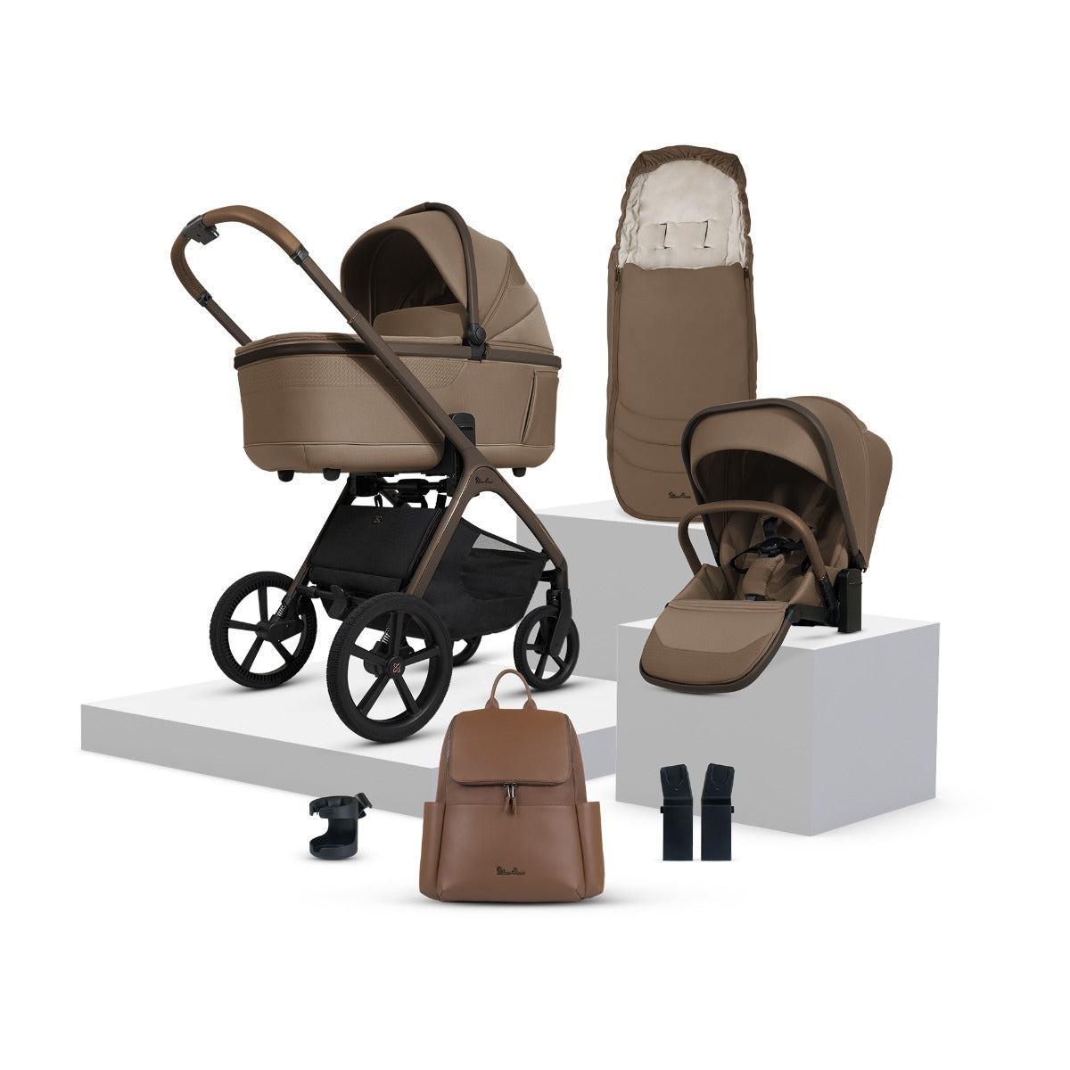 Silver Cross Cove Complete Stroller & Accessory Bundle - Maple
