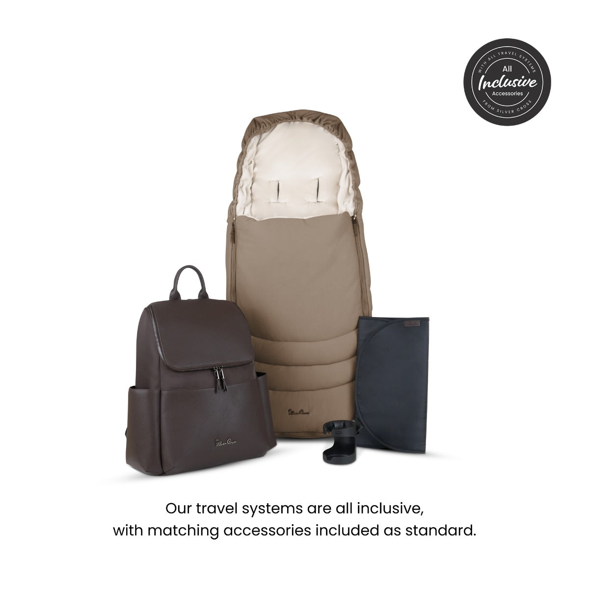 Silver Cross Cove Complete Stroller & Accessory Bundle - Maple