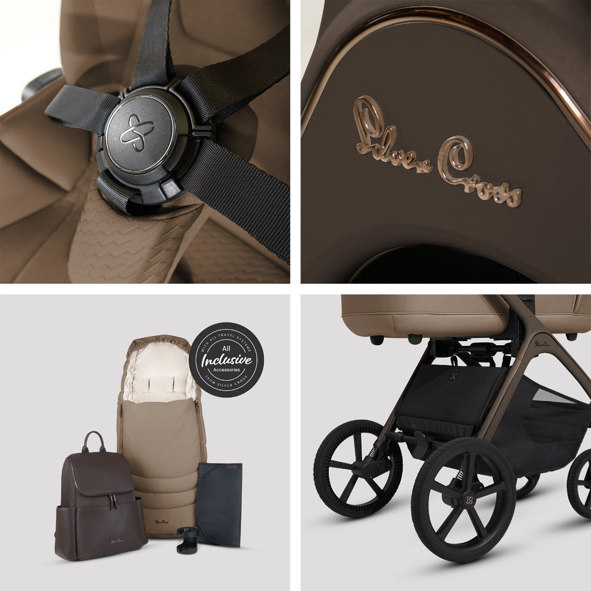 Silver Cross Cove Ultimate 360 Family Car Seat Bundle - Maple