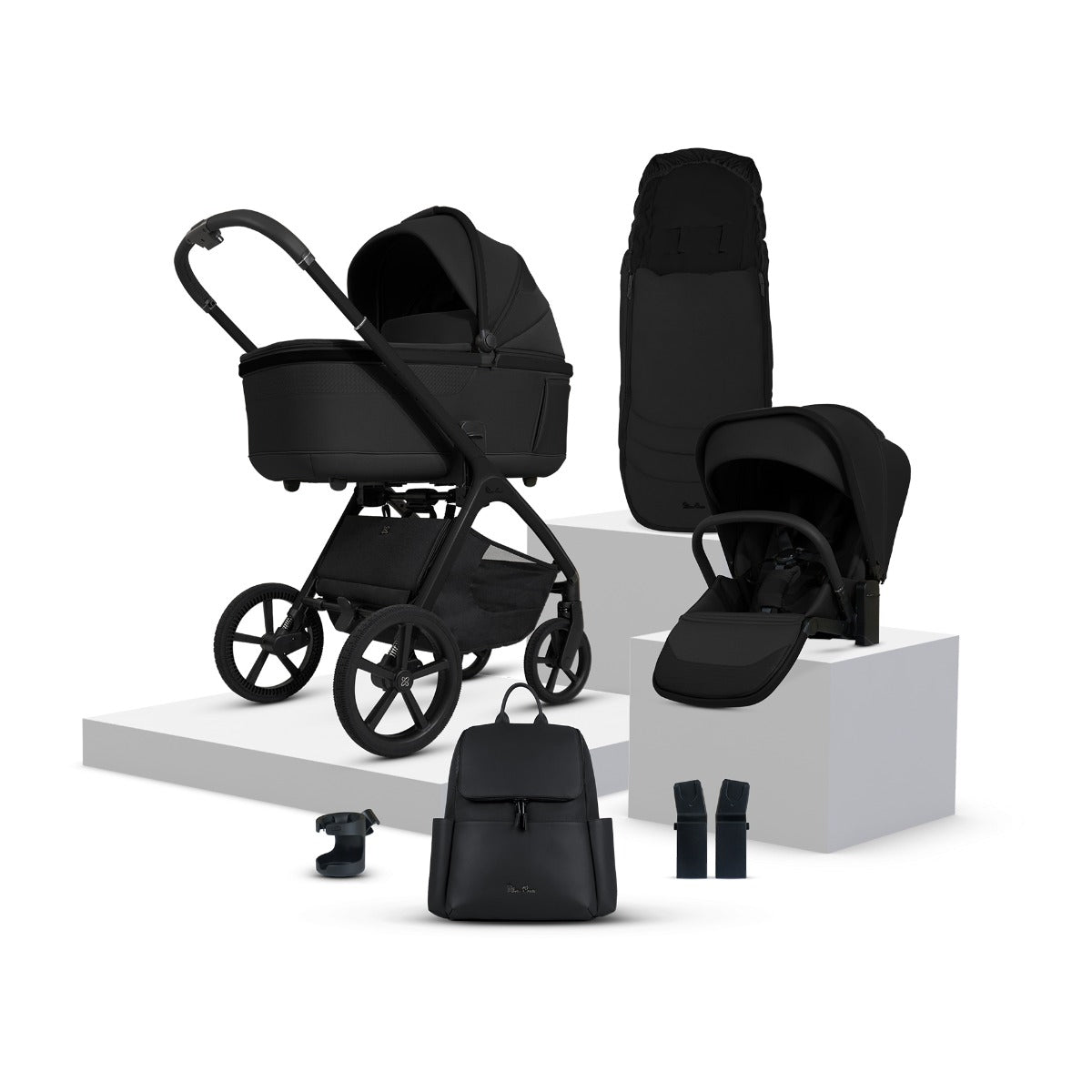 Silver Cross Cove Complete Stroller & Accessory Bundle - Onyx