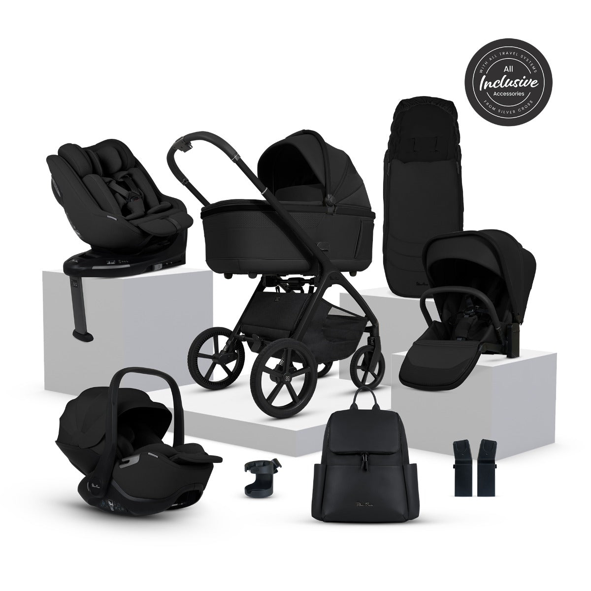 Silver Cross Cove Ultimate 360 Family Car Seat Bundle - Onyx