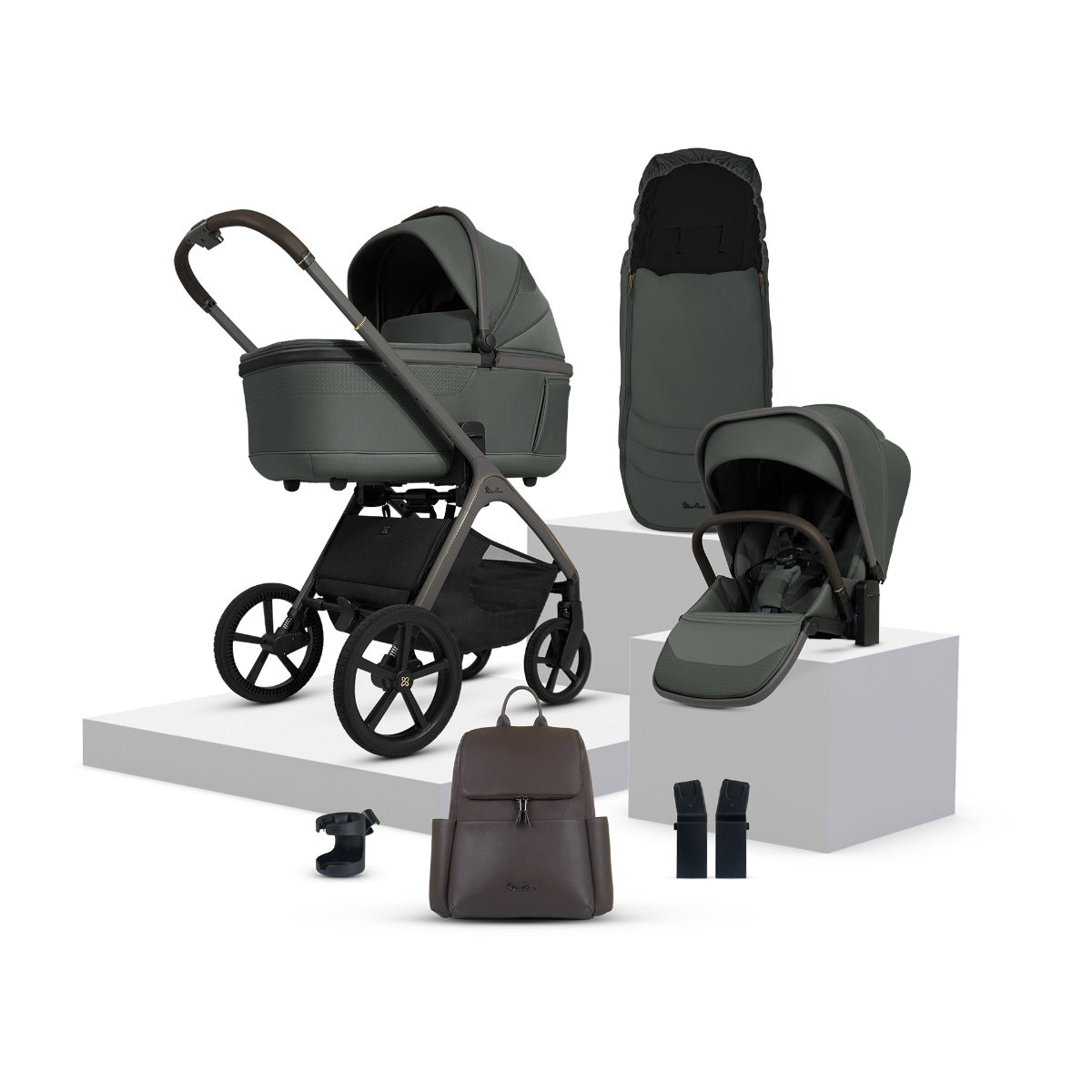 Silver Cross Cove Complete Stroller & Accessory Bundle - Pewter