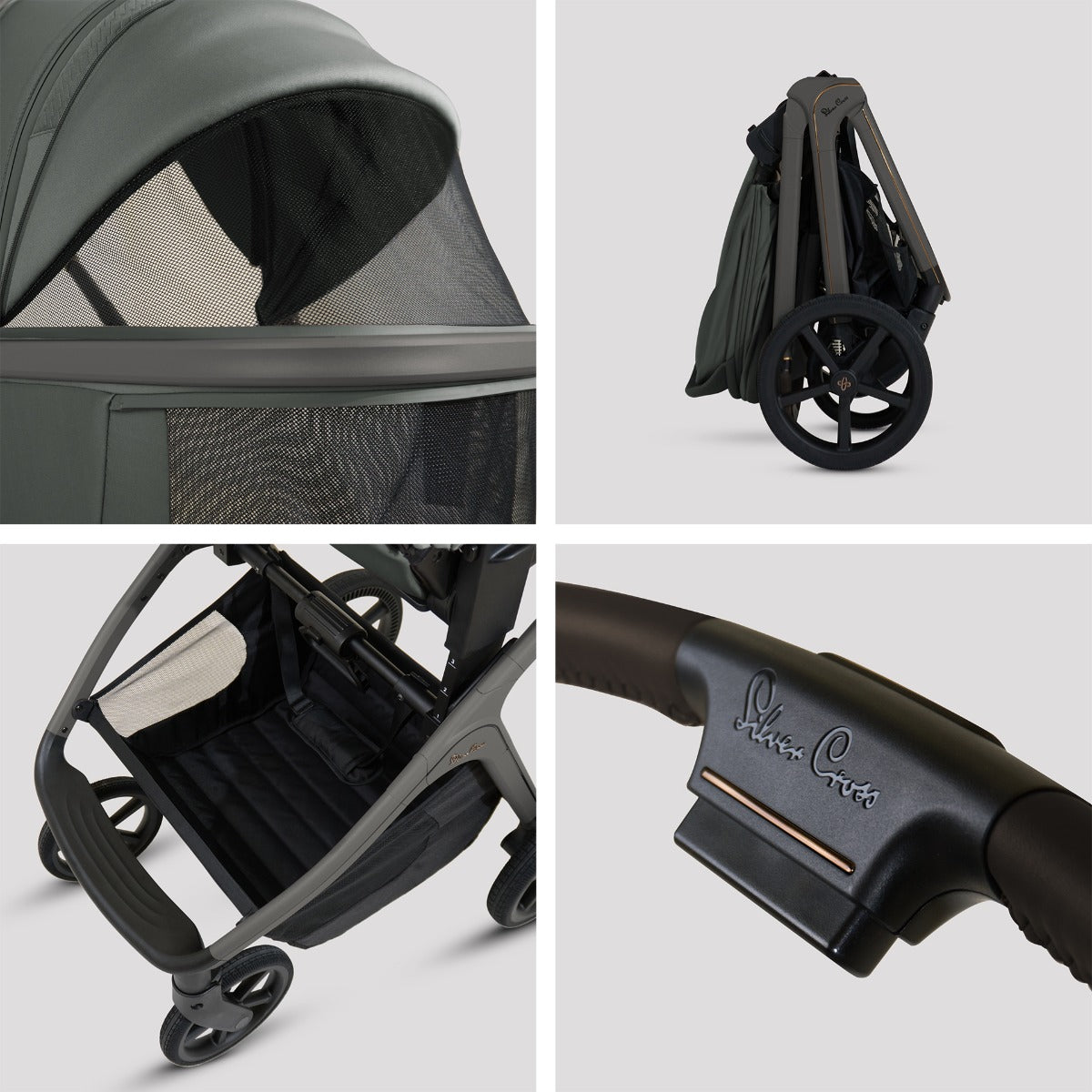 Silver Cross Cove Ultimate Maxi-Cosi Cabriofix i-Size Car Seat Bundle - Pewter