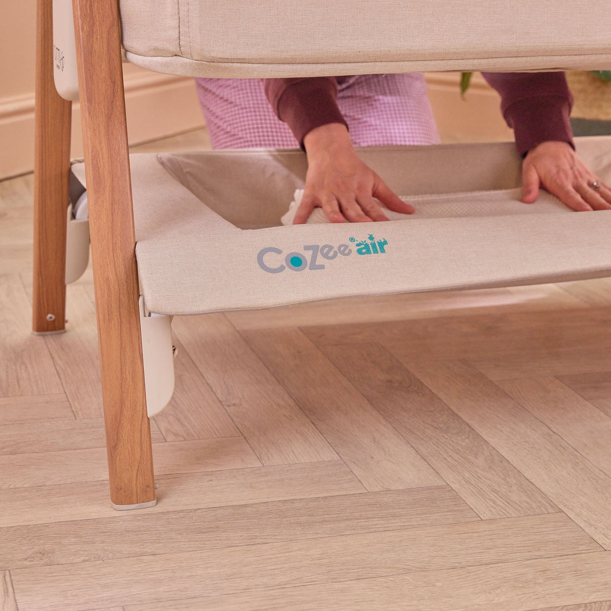 Tutti Bambini CoZee Air Bedside Crib & Bedding Bundle - Cocoon
