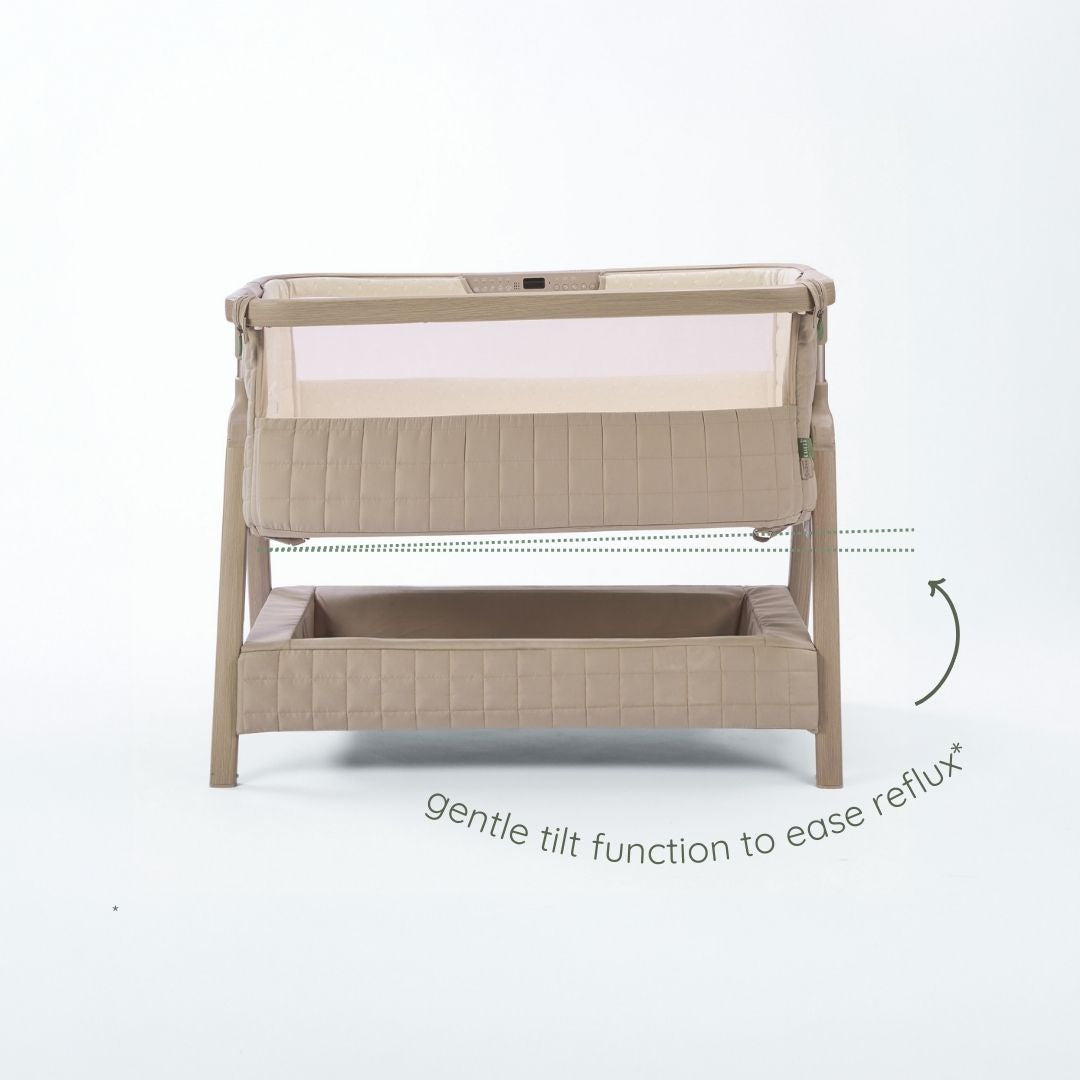 Tutti Bambini CoZee Sense Bedside Crib - Soft Walnut / Cocoa
