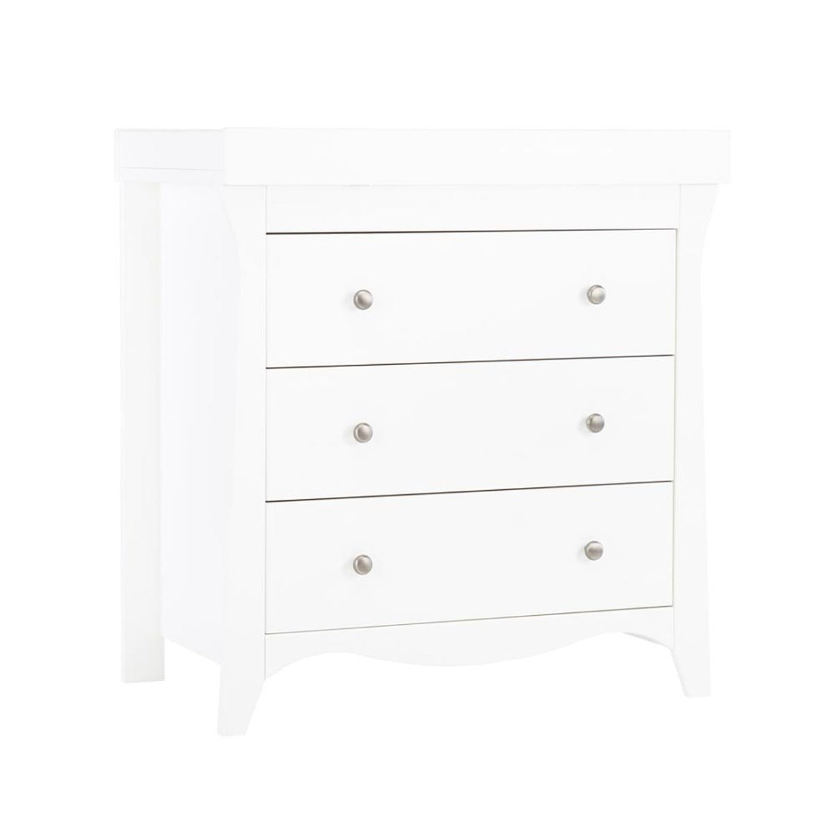 CuddleCo Clara 3 Piece Nursery Furniture Set (Cot Bed, Dresser & Wardrobe) - White