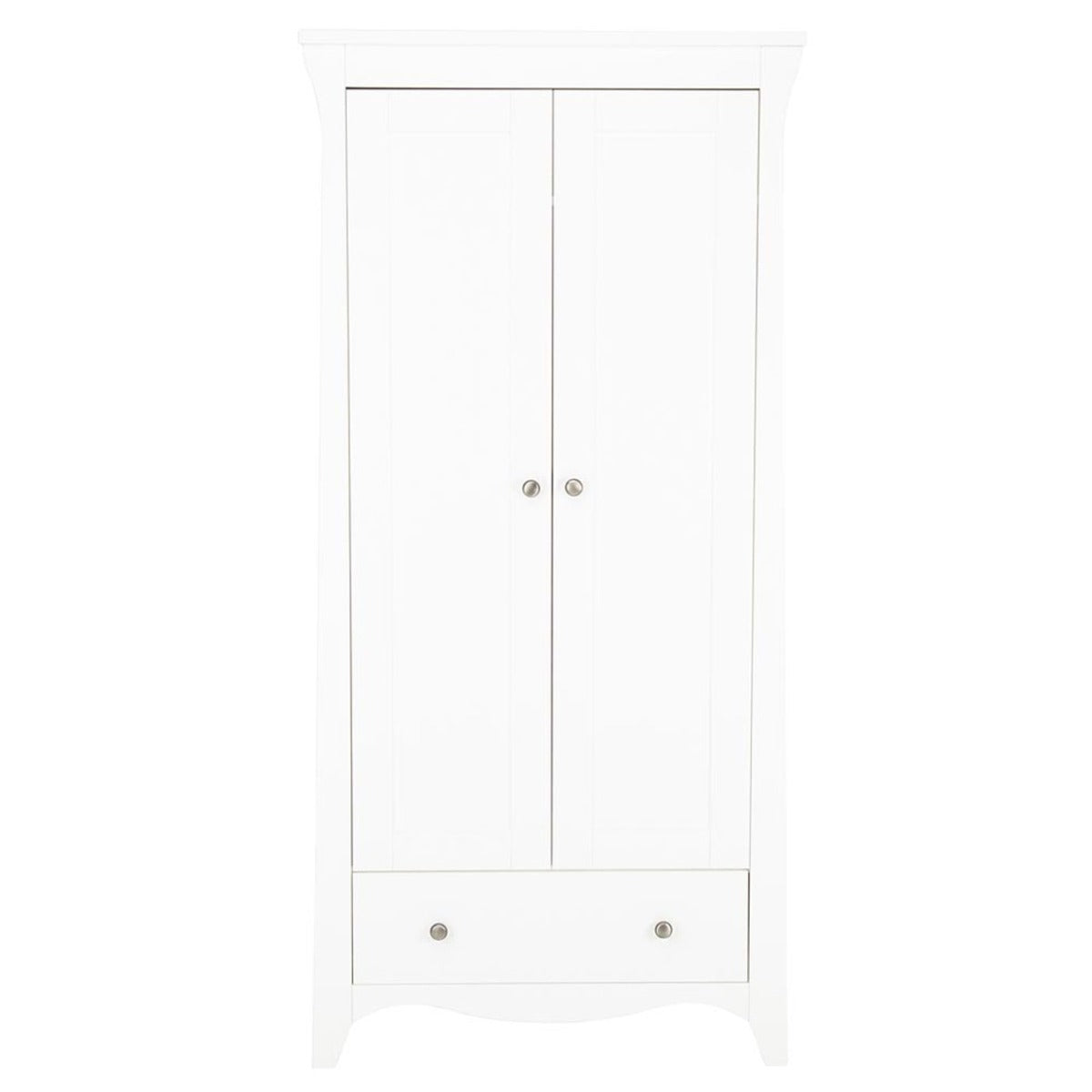 CuddleCo Clara 3 Piece Nursery Furniture Set (Cot Bed, Dresser & Wardrobe) - White