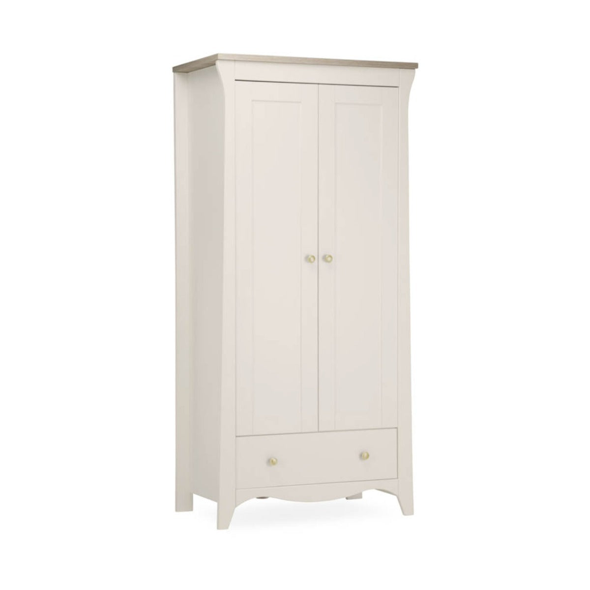 CuddleCo Clara 2 Door Double Wardrobe - Cashmere and Ash