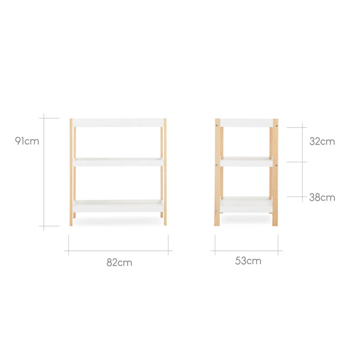 CuddleCo Nola 2 Piece Nursery Furniture Set - White and Natural