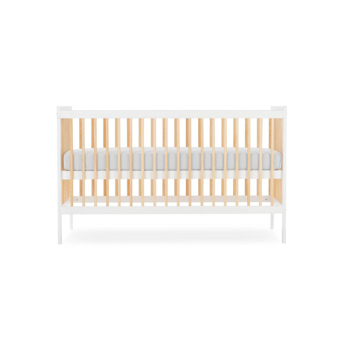 CuddleCo Nola Cot Bed - White and Natural