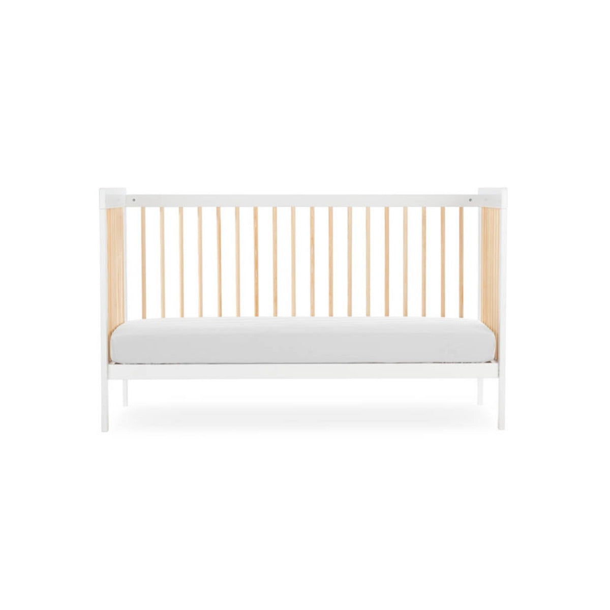 CuddleCo Nola Cot Bed - White and Natural