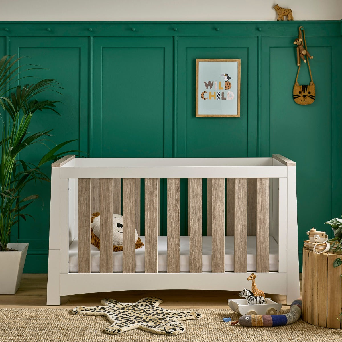 CuddleCo Ada 3 Piece Nursery Furniture Set – White and Ash
