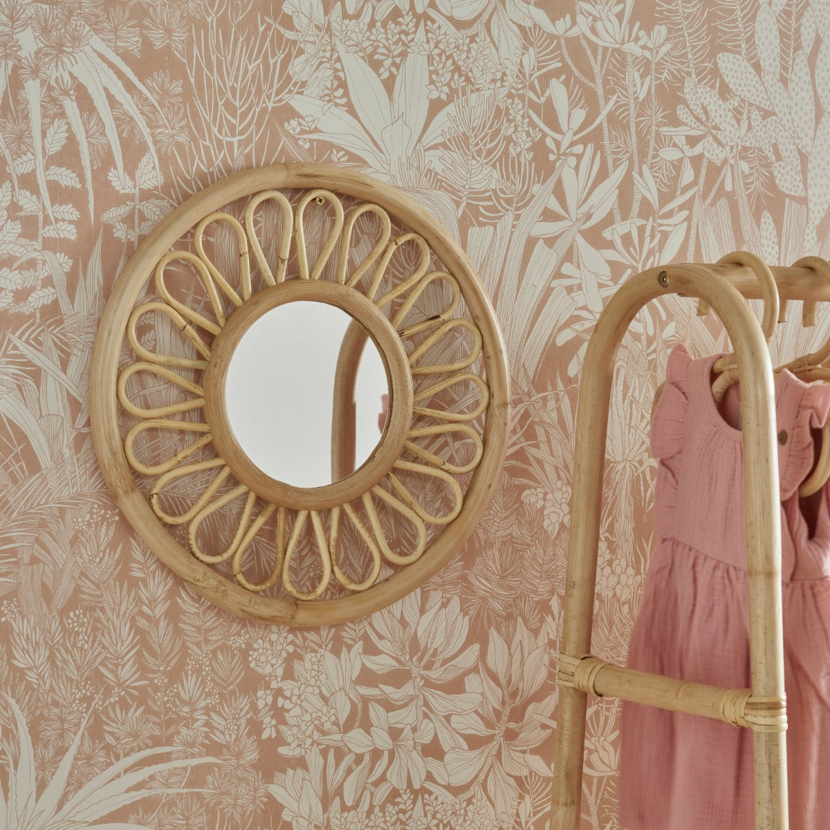 CuddleCo Aria Mirror - Rattan